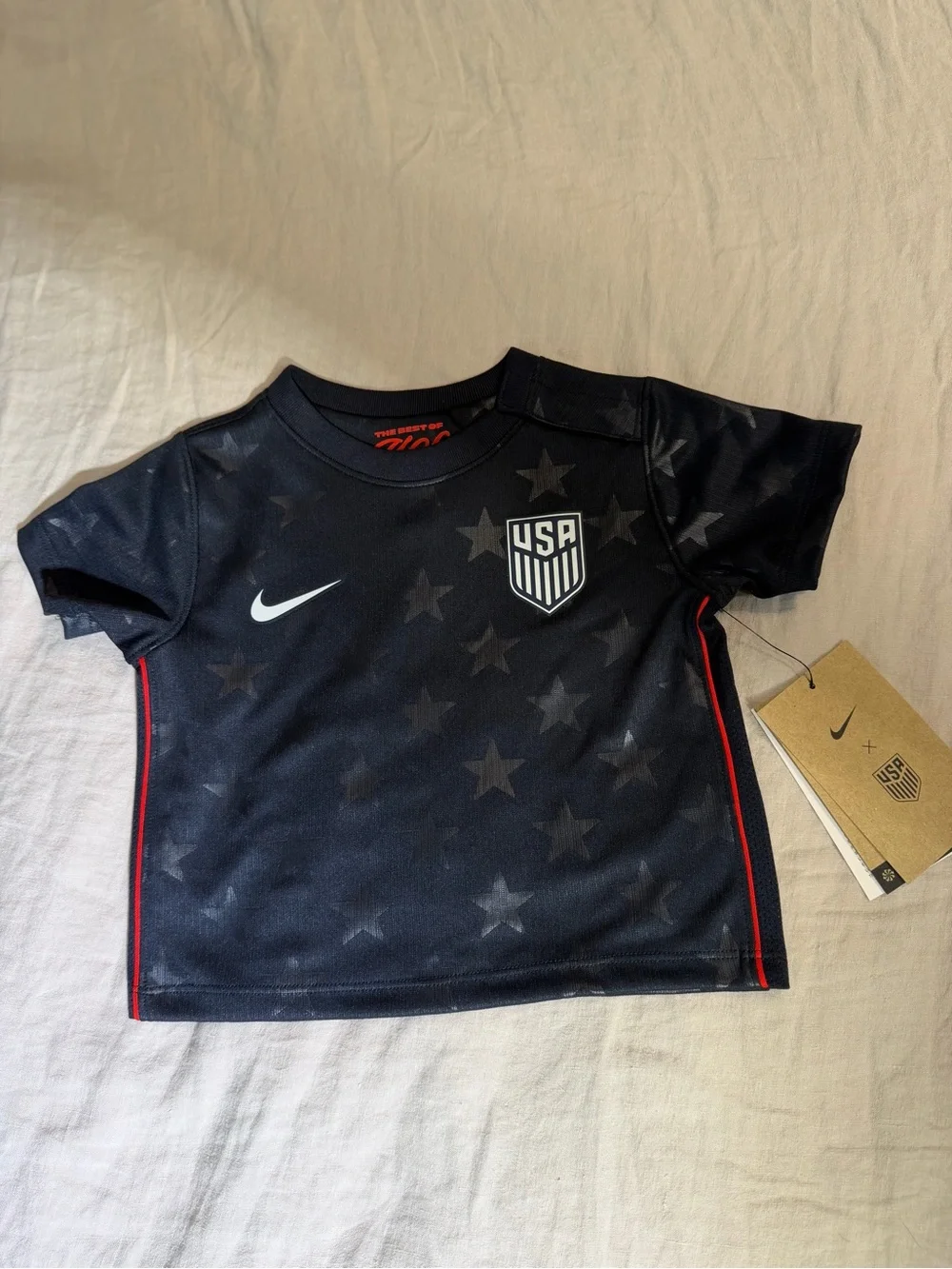 Nike USA Baby Soccer Jersey - Navy with Star Pattern